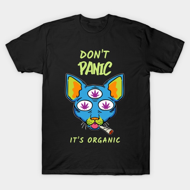 Don't Panic It's Organic T-Shirt by Joco Studio